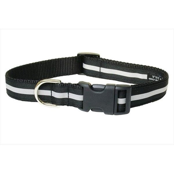 Sassy Dog Wear Sassy Dog Wear REFLECTIVE - BLACK1-C Reflective Dog Collar; Black - Small REFLECTIVE - BLACK1-C